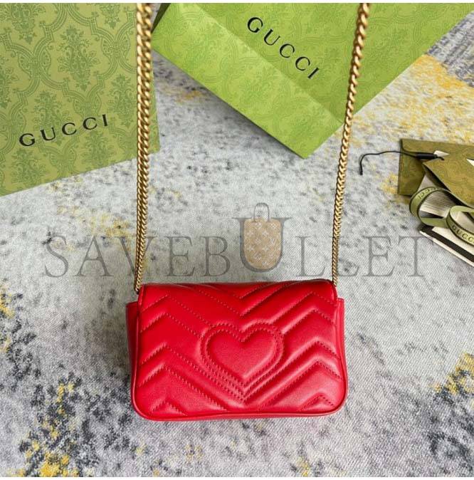 g*u*i marmont matelasse leather S*per mini bag 476433 (19.5*10.2*5.1cm)